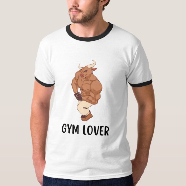 Camiseta Toro Amante del Gimnasio (Anverso)