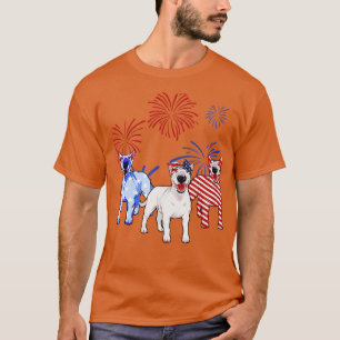 Camiseta Toro Azul Blanco Rojo Terrier Bandera Estadouniden