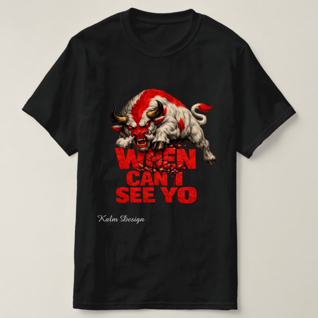 Camiseta Toro Blanco buscando una cita (Diseño del anverso)