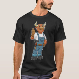 Camiseta Toro como Handyman con martillo