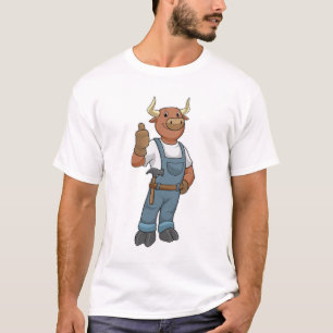 Camiseta Toro como Handyman con martillo