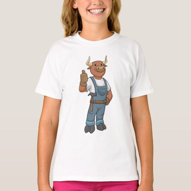 Camiseta Toro como Handyman con martillo (Anverso)