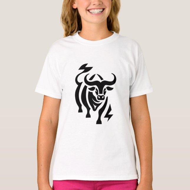 Camiseta Toro de carga - Potencia y determinación (Anverso)