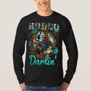 Camiseta Toro de Carreras de barril del Rodeo Turquesa Occi