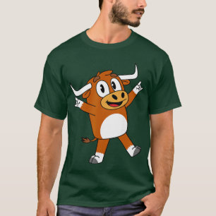 Camiseta Toro de dibujos animados divertido para niños y ni