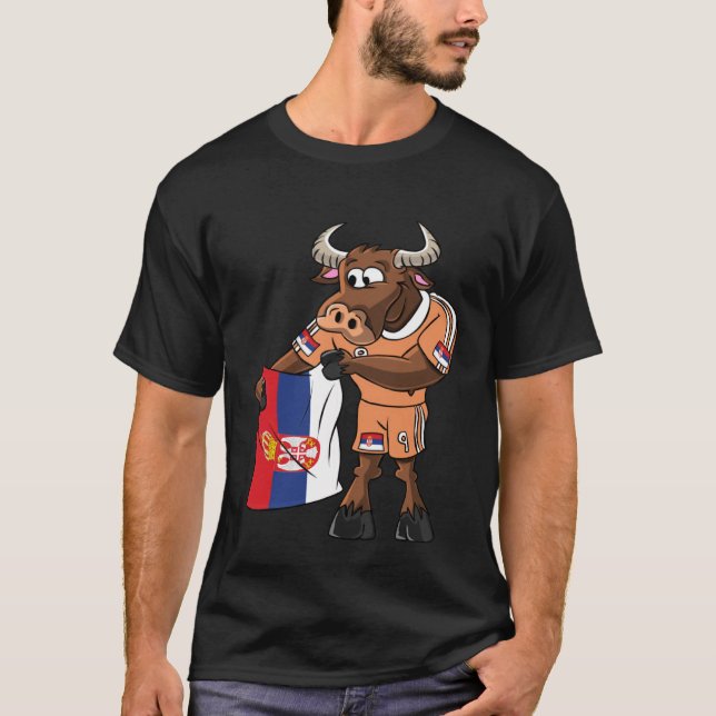 Camiseta Toro de hinchas de Serbia (Anverso)
