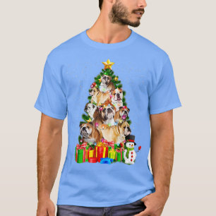 Camiseta Toro de perro inglésÁrbol de Navidad Bull inglés g
