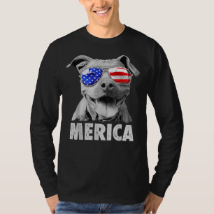 Camiseta Toro De Pit 4 De Julio Merica Hombres Bandera Esta