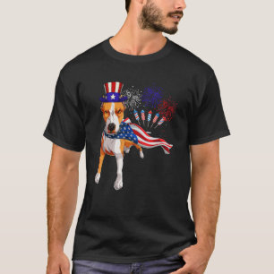 Camiseta Toro De Pit Con Fuegos Artificiales De Bandera Est