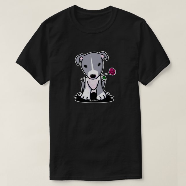 Camiseta Toro De Pit Con Perro De Flor (Diseño del anverso)