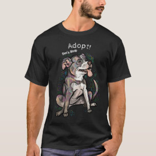 Camiseta Toro de pozo lindo "¡Adopta!, no compres"