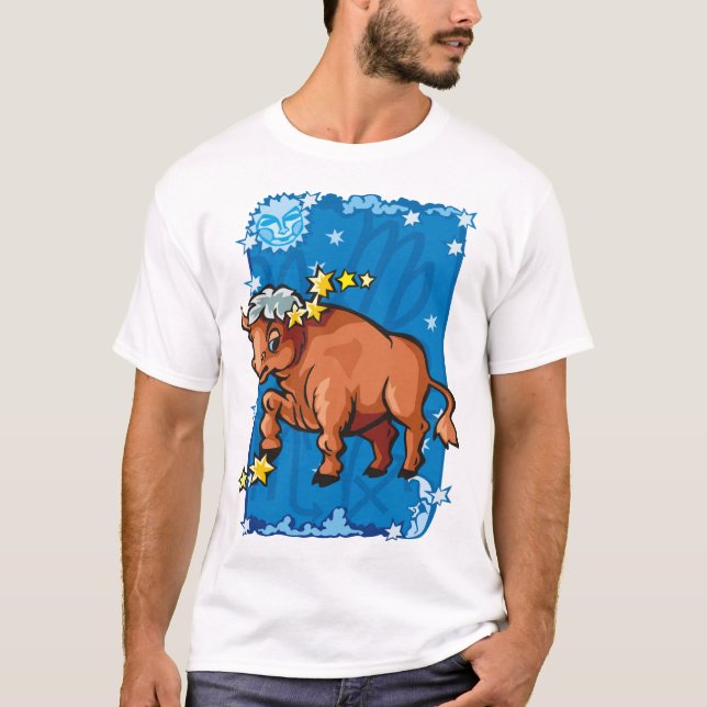 Camiseta Toro de Taurus en el cielo nocturno (Anverso)