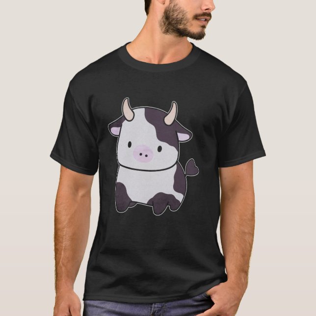 Camiseta Toro De Vaca De Leche Con Cuernos De Granja Bovina (Anverso)