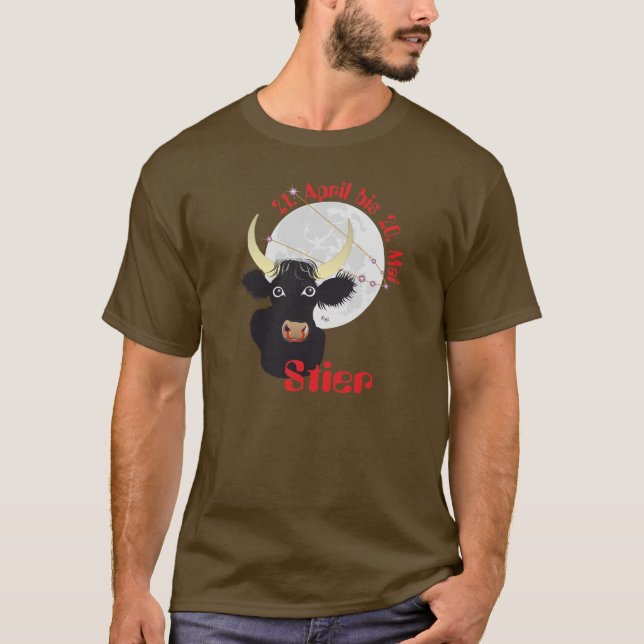 Camiseta Toro el 21. abril hasta 20. El mayo (Anverso)