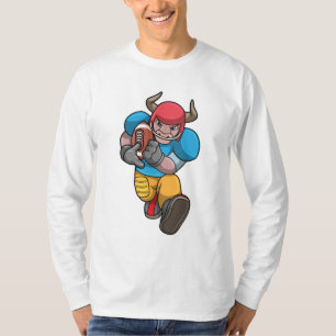 Camiseta Toro en deportes con fútbol y casco
