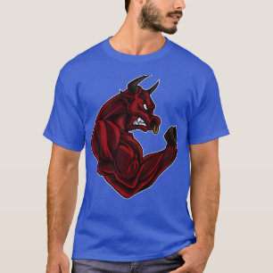 Camiseta Toro En El Gimnasio Formación Fitness Músculos Pod