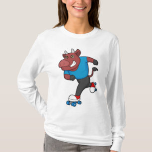 Camiseta Toro en patinaje en línea con patines de patinaje 