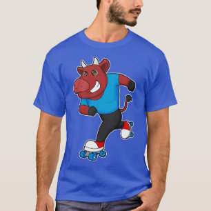Camiseta Toro en patinaje en línea con patines de patinaje 