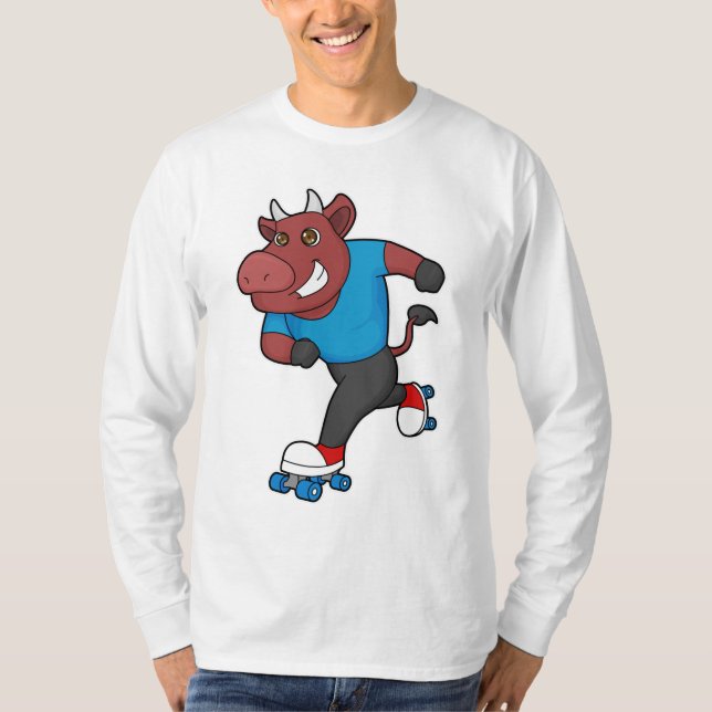 Camiseta Toro en patinaje en línea con patines de patinaje 