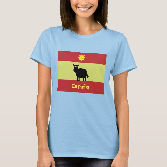 Camiseta Toro español, sol y bandera (Anverso)