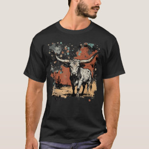 Camiseta Toro Longhorn Occidental Cuero de Vaca