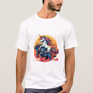 Camiseta Toro montando unicornio niños niñas hombres mujere