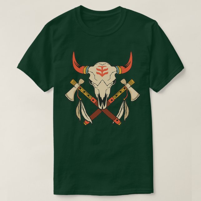 Camiseta Toro nativo americano (Diseño del anverso)