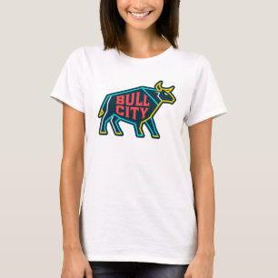 Camiseta Toro Neon Bull de la ciudad de Bull - Durham moder