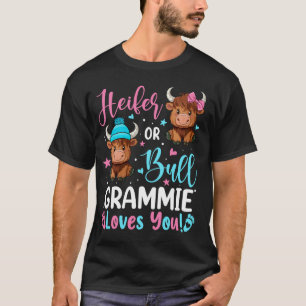 Camiseta Toro o Novilla Grammie te ama Vaca Highland Amor