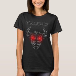 Camiseta Toro oscuro de ojos rojos Taurus