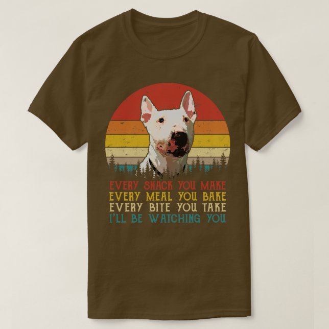 Camiseta Toro Retro Terrier Cada Snack Que Se Hace Cada Com (Diseño del anverso)