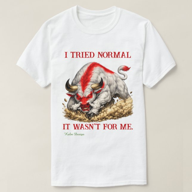 Camiseta Toro Rojo y Blanco  (Diseño del anverso)