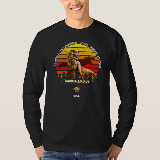 Camiseta Toro Taurus Saurus Zodiac Taurus (20 de abril de 2 (Anverso)