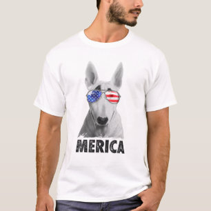 Camiseta Toro Terrier 4 De Julio Merica Hombres Bandera Est