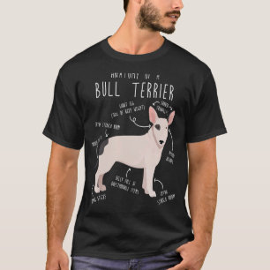 Camiseta Toro Terrier Anatomía, Mascota aburrido Bully Perr
