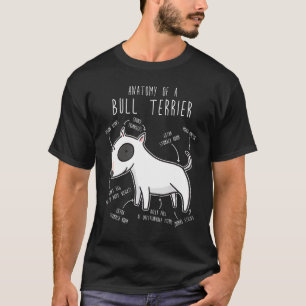 Camiseta Toro Terrier Anatomía, Mascota aburrido Bully Perr