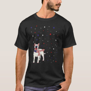 Camiseta Toro Terrier Bandera Estadounidense Scarf 4 De Jul