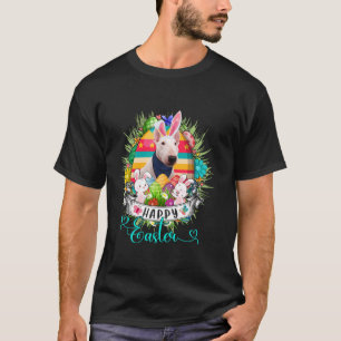 Camiseta Toro Terrier Perro En Cesta De Huevos De Pascua Co