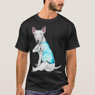 Camiseta Toro Terrier Tatuajes Me Encanta MAMÁ Sentando Mot