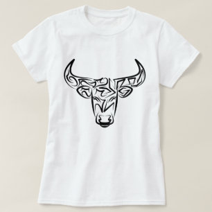 Camiseta Toro tribal negro y blanco/Ox