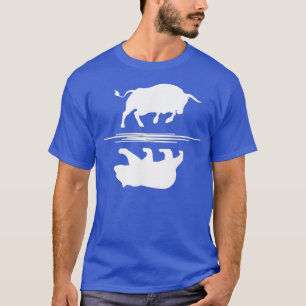 Camiseta Toro vs. mercado bursátil de osos que invierte reg