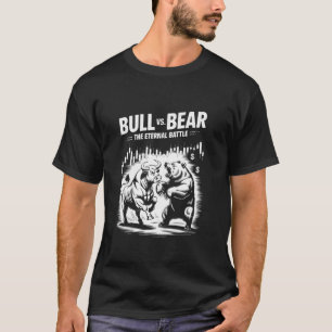 Camiseta Toro VS Oso Batalla Eterna Wall Street Corto Largo