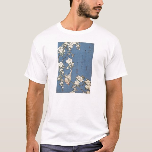Camiseta Toro y cerezas llorosos, Hokusai, 1834 (Anverso)