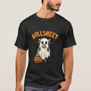 Camiseta ToroHoja Fantasma Vaca Divertido Halloween Espeluz