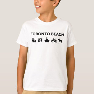 Camiseta Toronto Beach Iconos Monotone Black