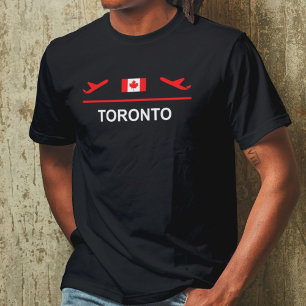 Camiseta Toronto Canada Airport Plane Dark Color