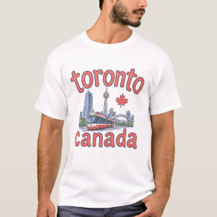 Camiseta Toronto Canadá tranvía de la TTC silueta