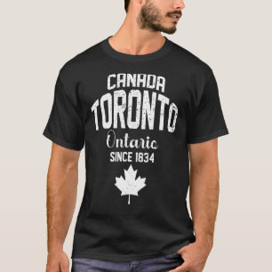 Camiseta Toronto Ontario 1834 Canadá Hoja de arce canadiens