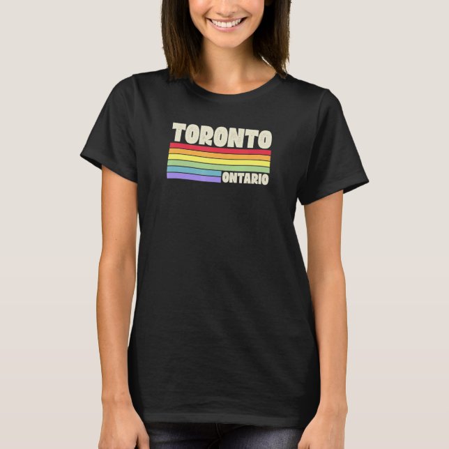 Camiseta Toronto Ontario Canadá Arcoiris Orgullo Gay Merch  (Anverso)