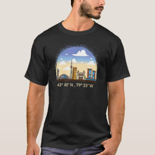 Camiseta Toronto Ontario Canadá con coordenadas